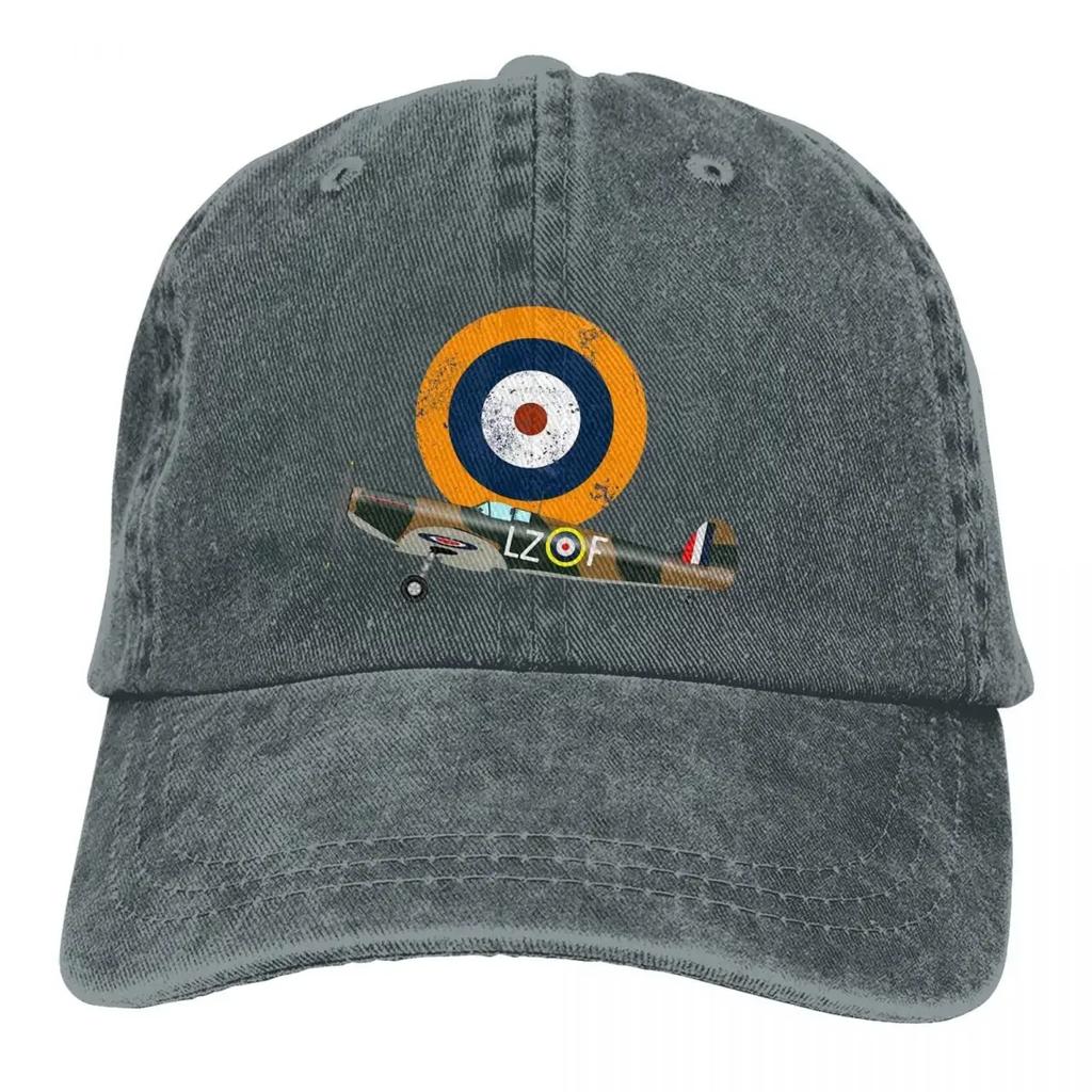 Supermarine Spitfire RAF WW2 Самолет Самолет Flugzeug MKI Удалить Бейсболка Унисекс Ковбойские Шляпы Козырек Snapback Кепки для Любителей