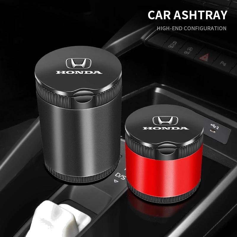 Car LED Ashtray Garbage Coin Storage Cup Container Cigar Ashtray For Honda Civic Fit Jazz Accord Pilot CRV Odyssey Passport