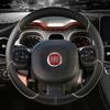 Кожаный чехол на руль автомобиля из микрофибры для Fiat Panda 2013 2015 2017 2022 Автоаксессуары