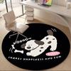 1pc Puppy Bone Cute Happy Office Round Area Rug,  Mat Suitable ForOffice, Under Office Chairs Bedroom Living Room Home Decor, Room Deco