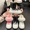 Snow Boots Women Winter Warm Spliced Platform Ankle Boots Non-slip Round Toe Plush Thickening Slip On Cotton Shoes