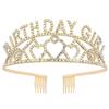 Rhinestone BIRTHDAY QUEEN GIRL Queen Princess Love Birthday Crown Party Supplies