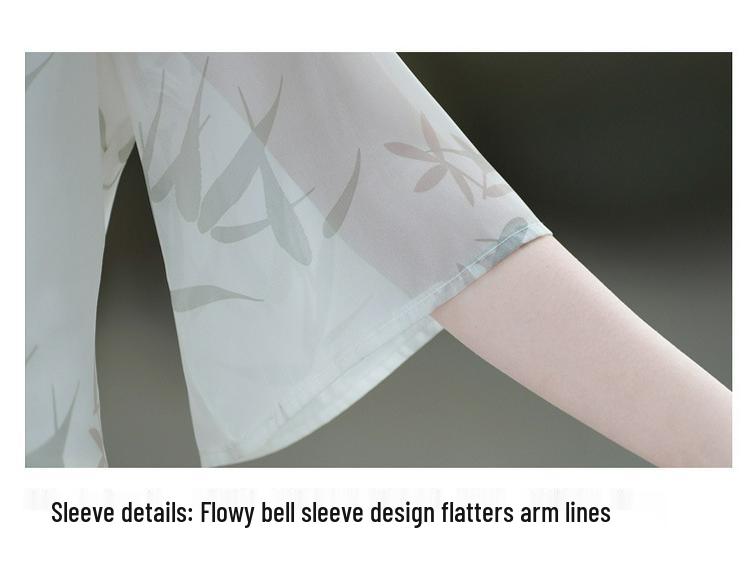 Ретро костюм в китайском стиле с принтом, воротником-стойкой, костюм Тан, ханьфу, ципао, топ и набор для чайной церемонии