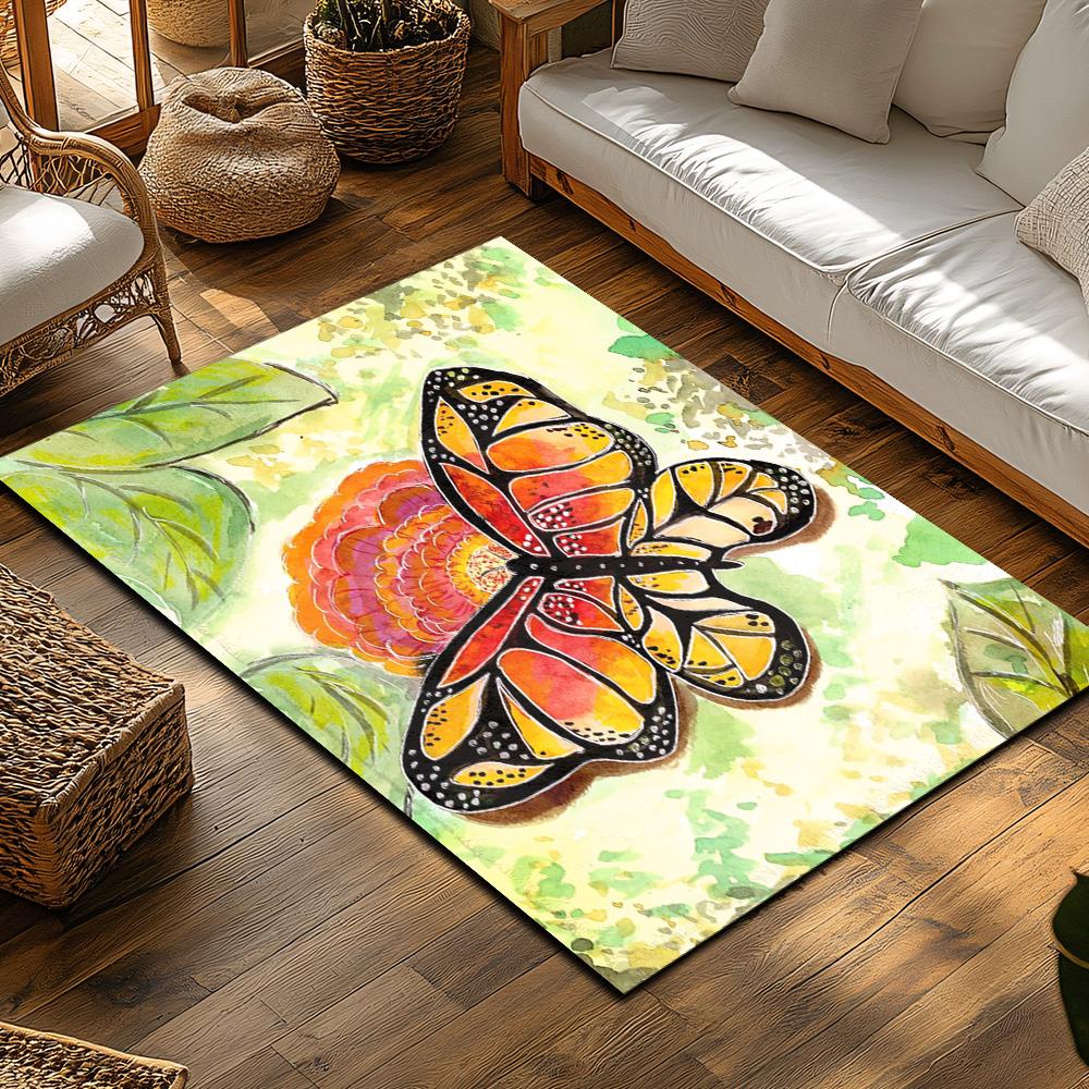 Butterfly Doormat Indoor Outdoor Rug Washable Welcome Mat Absorbent Floor Mat Home Decor Entrance Decor Non Slip Rug Gift