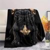Фланелевое одеяло с принтом французского бульдога и таксы, Высококачественное, Удобное для всех сезонов, Декор для дома, Тепло и уют, Идеально для рождественских подарков