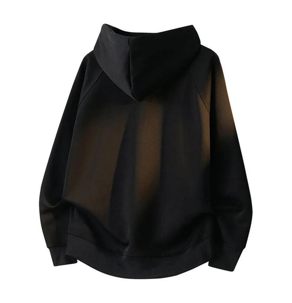 New High Street Heavy Men's High Neck Hoodie Young Fashion Casual Sports Coat