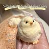 Kawaii Handmade Plush Simulation Yellow Chicken Squeezing Pinching Toys Silicone Hen Chicks Adult Kids Birthday Gift Toy