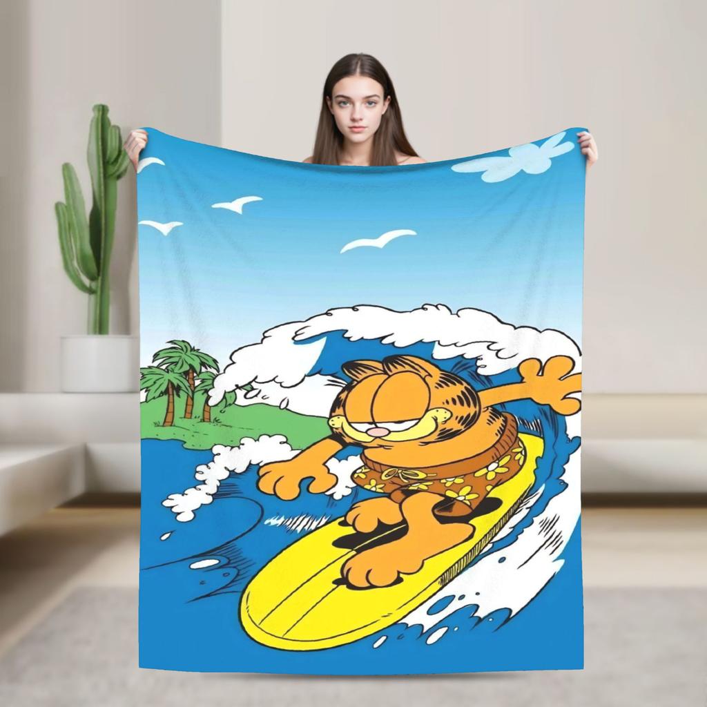 G-Garfields Blanket  Soft Novelty Plush Throw Blanket For Children Living Room Flannel Bedspread Bed Cover