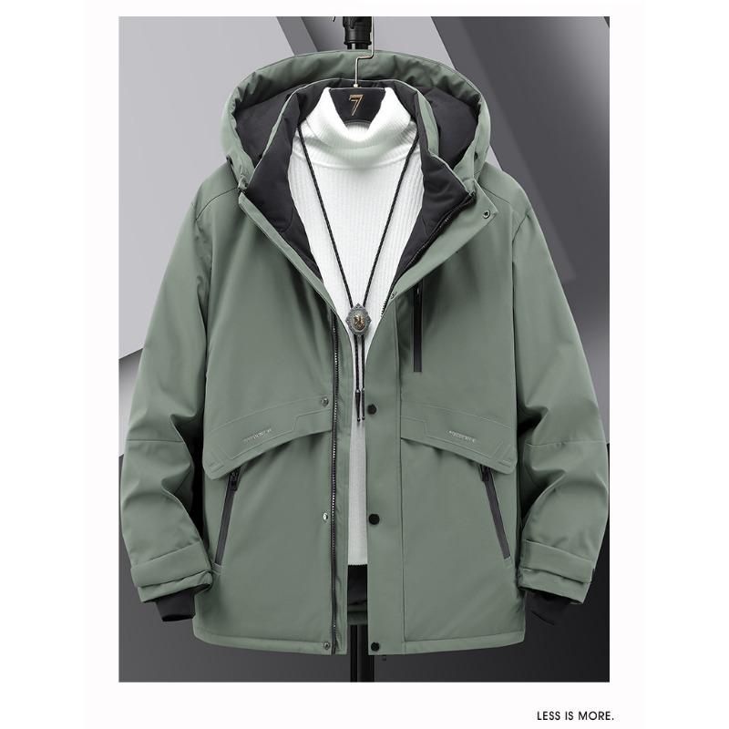 M8XL Батал Утепленная Куртка Пуховик Зимний Трендовый Бренд Утолщенная Теплая Куртка Мужская Одежда