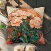 Art Nouveau Peony Floral Print Throw Pillow Cover, Vintage Botanical Style Decorative Cushion For Living Room Bedroom Sofa Couch