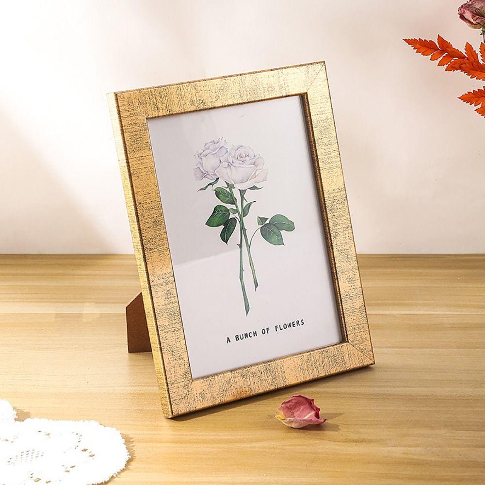 Multi-sizes Photo Frame Wood Photo Stand Creative Picture Display Frame Office