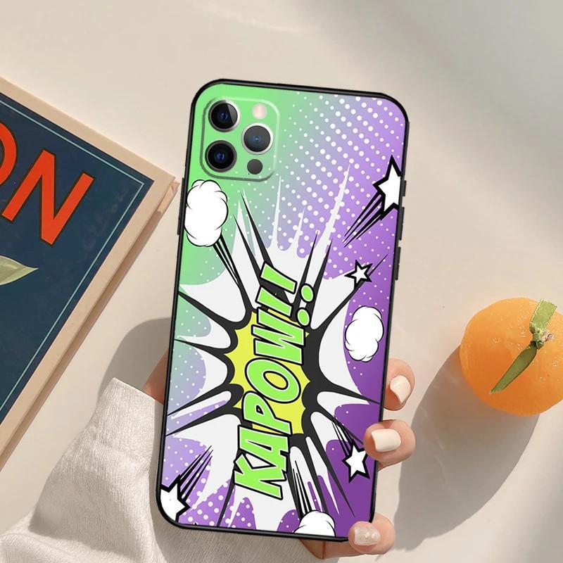 Чехол для мобильного телефона iPhone14 Comic Speech Foam Prosperity Чехол для мобильного телефона Цвет волос Покраска Anti-Drop Для Anti-Drop
