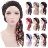 Women Headwear Elastic Pre-Tied Muslim Turban Hair Loss Hat Chemo Pirate Cap Cancer Head Scarf