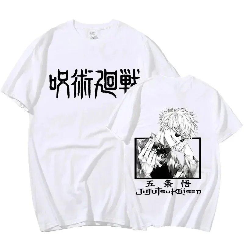 Funny Satoru Gojo Jujutsu Kaisen Tshirt Summer Unisex Oversized Short Sleeve Casual T Shirt Soft Size XS-4XL Unisex