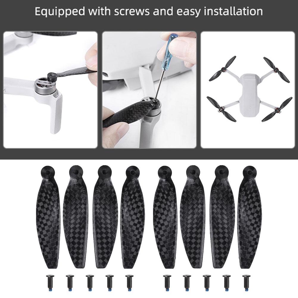 Пропеллеры для дрона DJI Small 4K/Mini SE/Mini 2/Mini 2 SE Запасные части Аксессуары Низкошумные Лопасти Быстросъемные Комплект пропеллеров