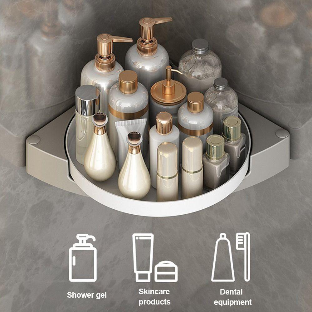 Большая вместимость вращающийся угловой пластиковый душевой шкаф для хранения вещей прочный поворотный стол для ванной комнаты