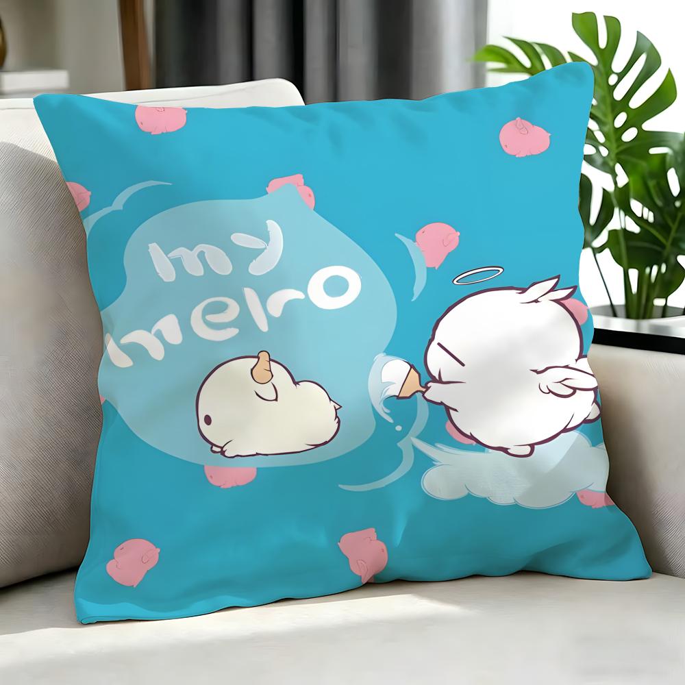 Cartoon Mashimaro Cushion Cover Cushion Cover Set 4Pcs 50X50 45X45 40X40 Pillowcase Decorative Sofa Home Decor