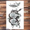 Realistic Dragons Fake Temporary Tattoo For Men Women Tribe Tigers Tattoos Stickers Spray Wolf Flowers Waterproof Tatoo Body Art