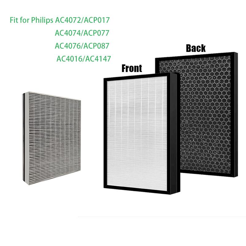 Подходит для фильтра очистителя воздуха Philips AC4016/AC4076/AC4072 Фильтр FY3107 362*277*45 мм Угольная ткань/Комбинированный фильтр