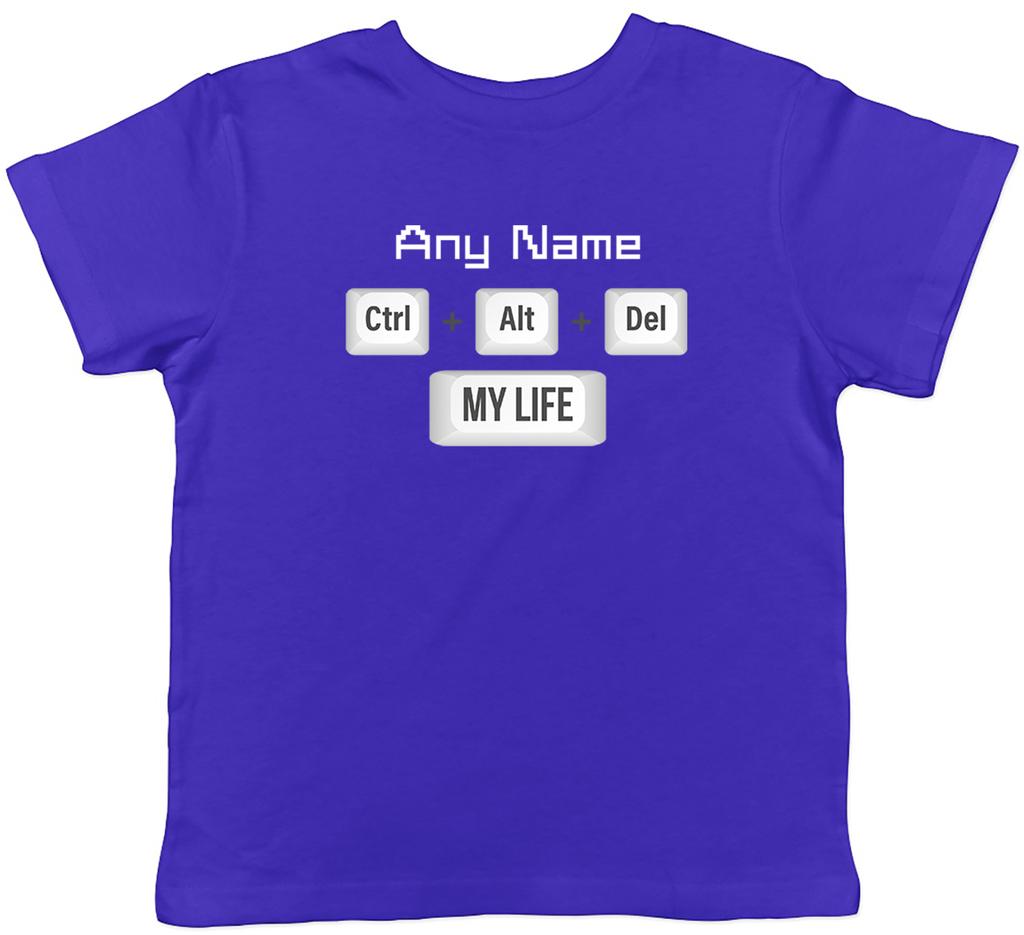 Personalised IT Technician CTRL ALT DEL Kids T-Shirt Boys Girls Gift