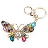 Crystal Butterfly Shaped Keychain Keyring Bling Cute Rhinestone Purse Pendant for Women for Car Key Fob Bag Handbag