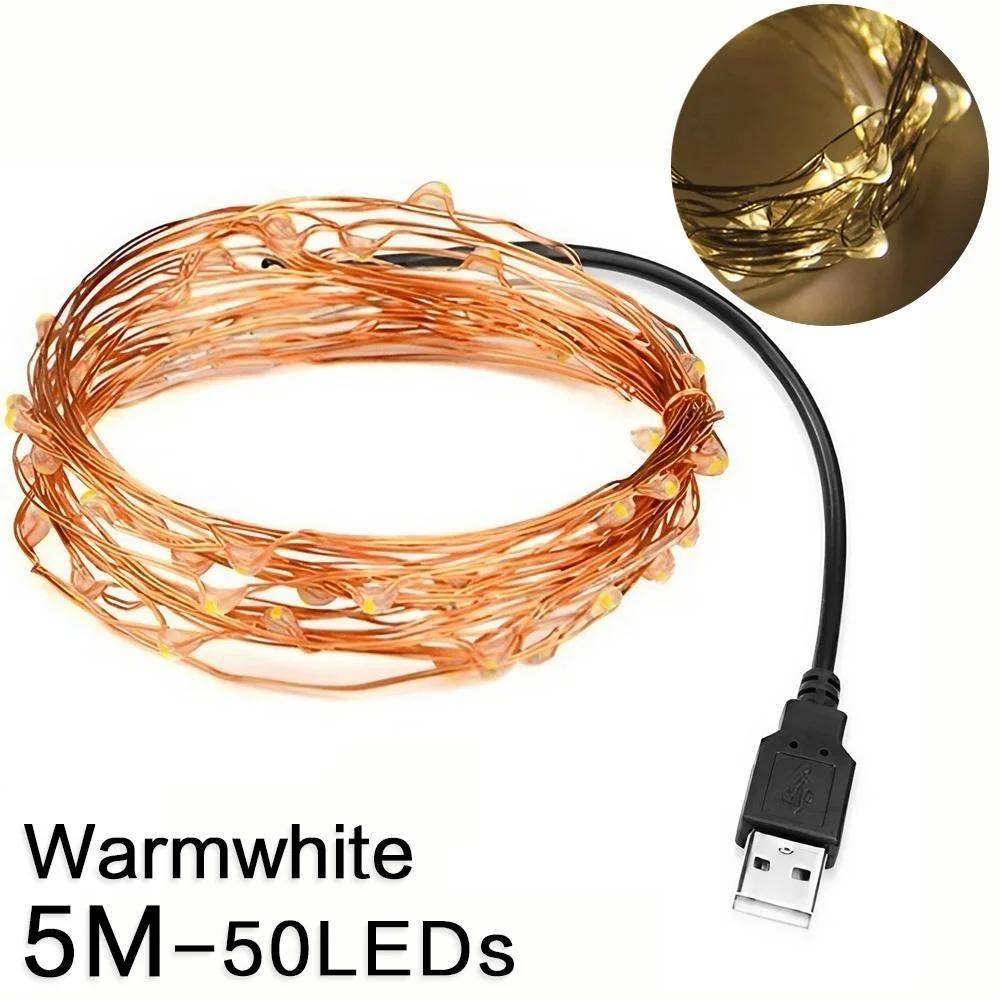 30M USB Светодиодная гирлянда для рождественской гирлянды, вечеринки, свадьбы, украшения дома, мигающие сказочные огни для рождественской елки, рождественский праздничный декор