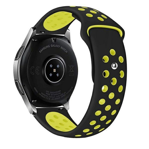 Pasek do smartwatch 22mm Beline Sport Silicone Czarny-żółty