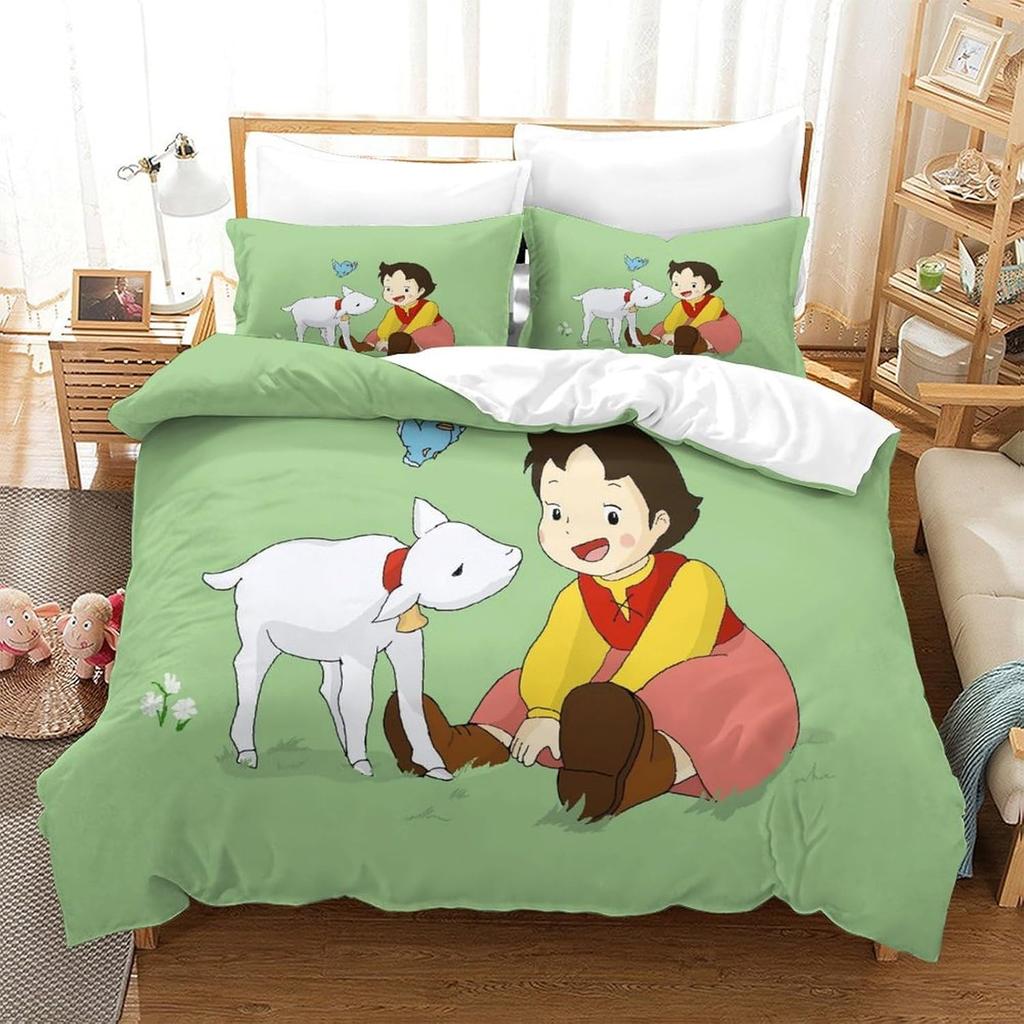 Пододеяльник для детской кровати Heidi, Комплект пододеяльника для детской кровати с 3D-печатью, Уютный комплект постельного белья из микрофибры, Пододеяльник и наволочка 75*50 см на молнии