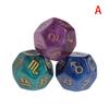 3pcs Multicolor 12 Sided Resin Dice Astrology Tarots Constellation Divination 53CD