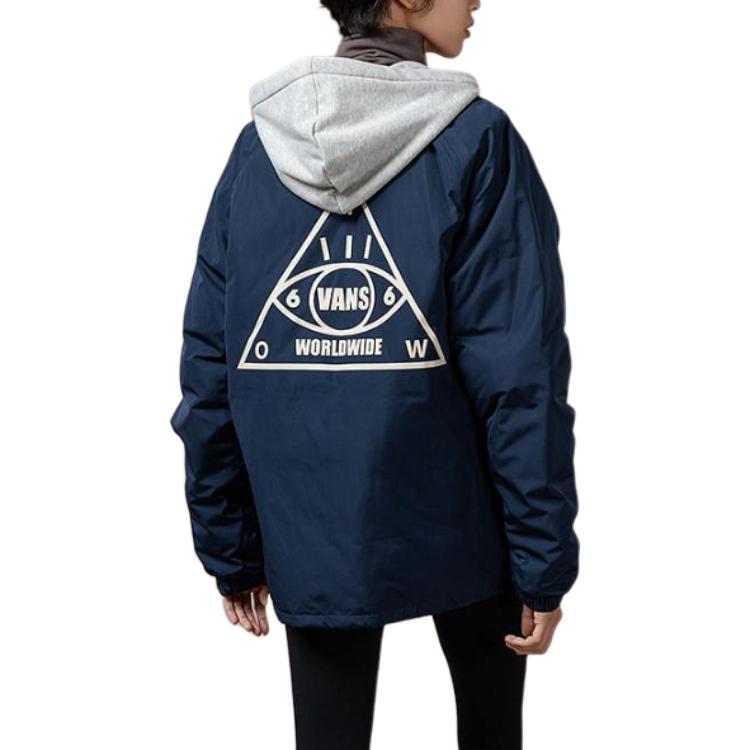 Men's Vans Jackets Men's Marine Blue Hooded (Non-detachable) Moderate