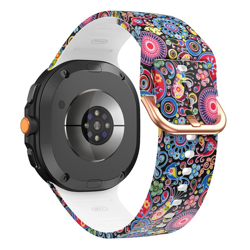 Печатный силиконовый ремешок для Samsung Watch 8, ремешок для Galaxy Watch 8 Classic, сменный ремешок без зазора, Galaxy Watch 8 Correa