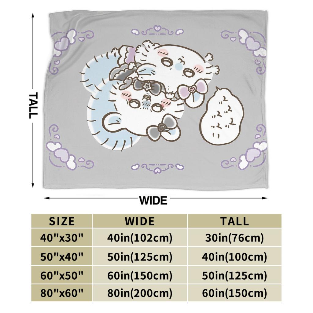 Cute Momonga C-Chiikawa Cartoon Blanket Velvet Textile Decor Multifunction Soft Throw Blanket for Bedding Bedroom Rug Piece