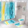 Занавеска для душа в ванной из четырех частей, цифровая печать, мраморная, водонепроницаемая, занавеска-перегородка для туалета, коврик для ванной