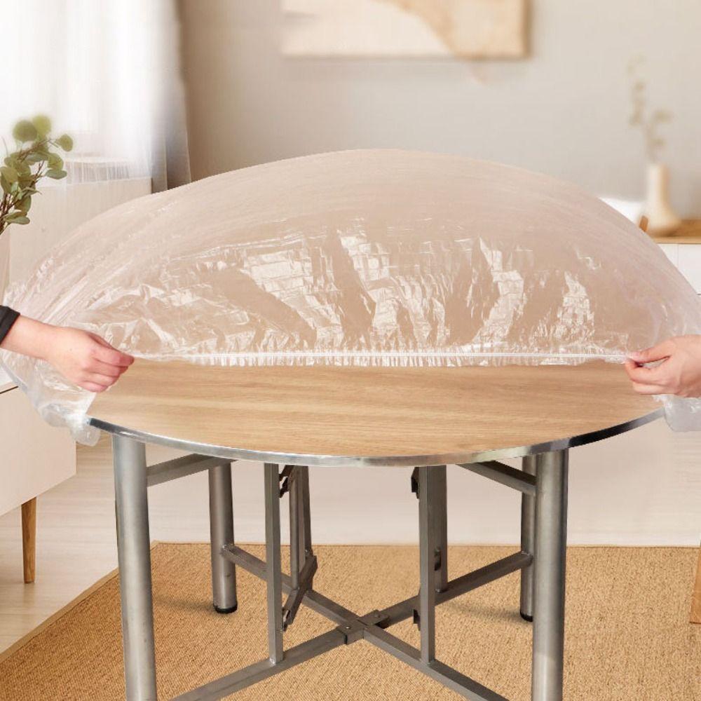 10Pcs/Pack Round/Rectangular Universal Table Cover Waterproof Table Protector Party