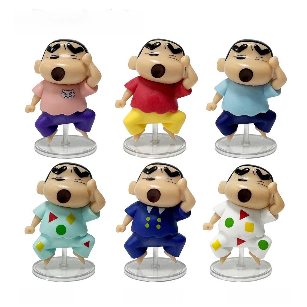 Crayon Shinchan Pvc Action Figure Set With Standing And Sleeping Poses For Collectors And Fans