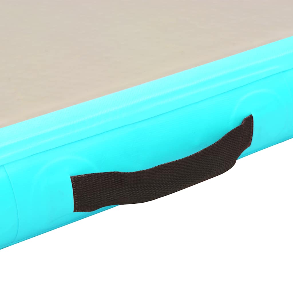 Inflatable Gymnastics Mat with Pump 600 x 100 x 10 cm PVC Green
