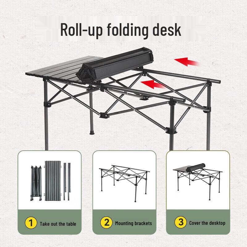 Whotman 7-Piece Outdoor Folding Camping Table & Chairs Set