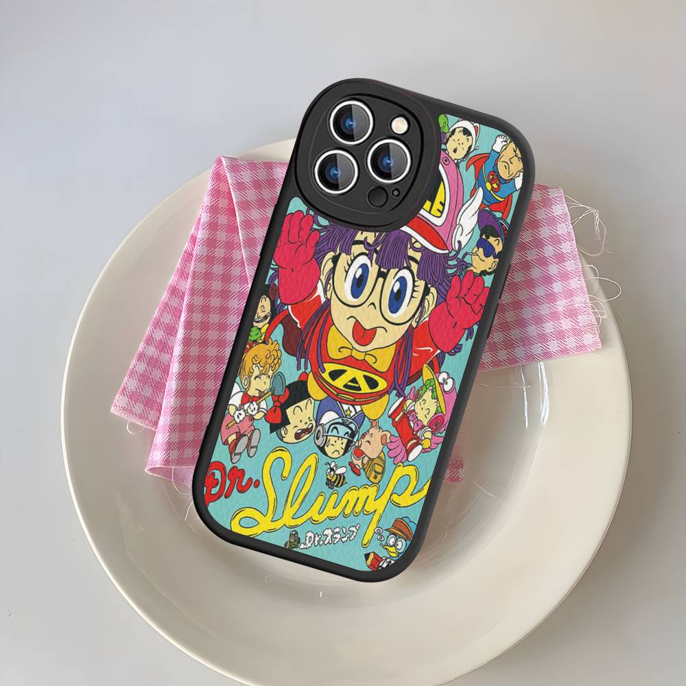 Cartoon Dr Slump Arale Phone Case For IPhone 16 15 14 13 12 11 Pro Max Plus Shockproof Leather Cover