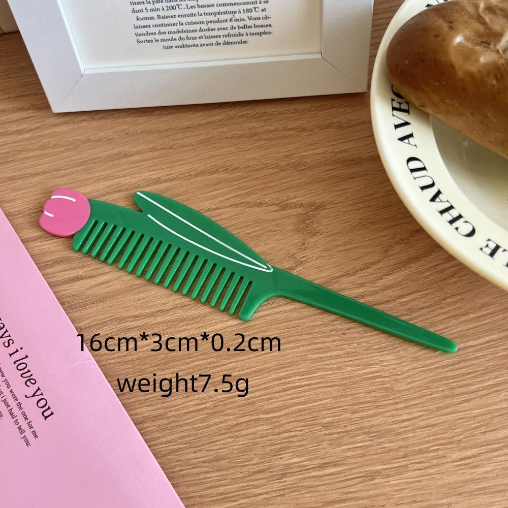 Tulip Acetate Comb Cartoon Hairdressing Combs Hair Care Makeup Comb  Household