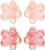 KillyS Glitter Flower Hair Clips Frogs Colorful 4 Pieces
