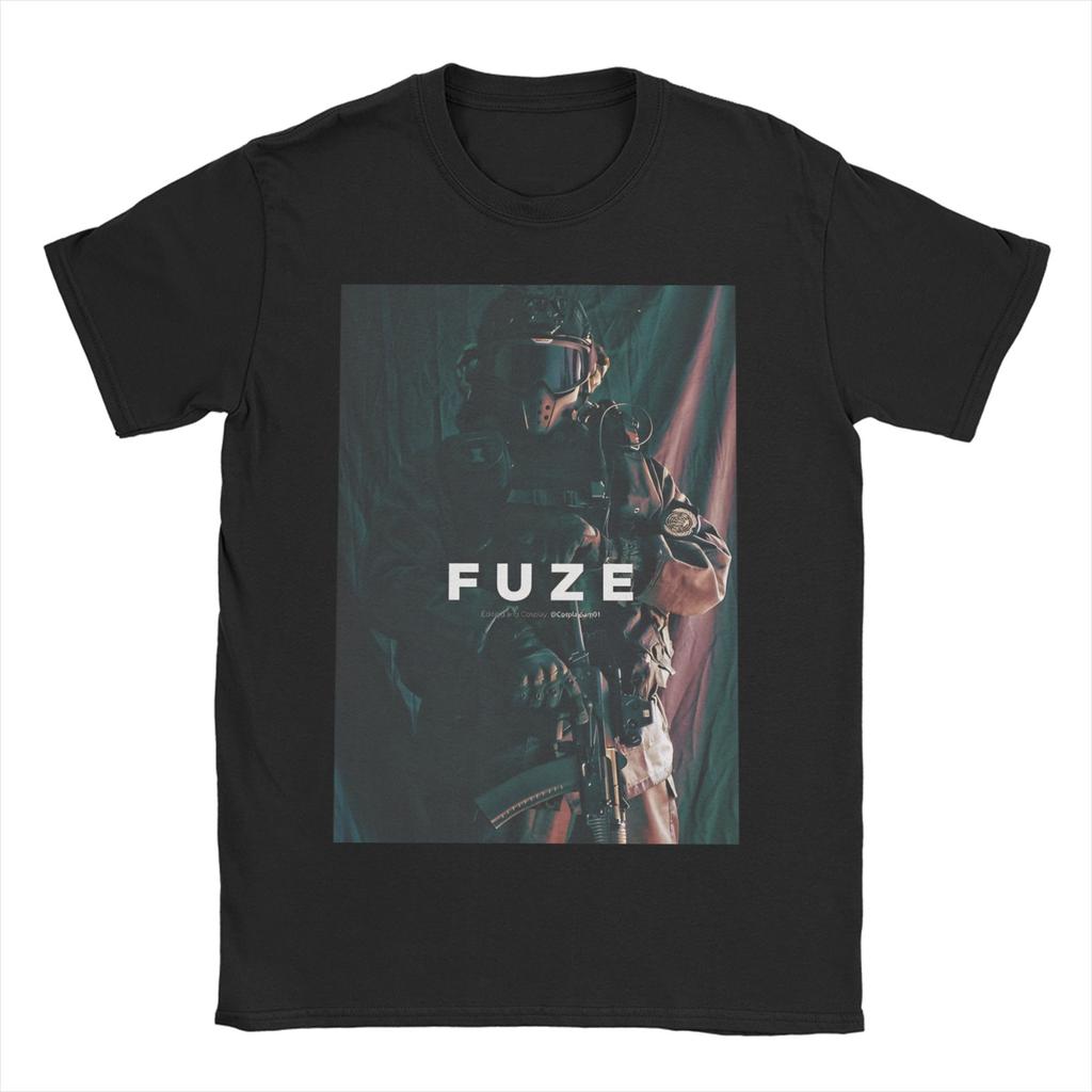 Unisex WOMENs Six Siege Operator Fuze Design Gaming Art T Shirts Cotton Clothing Vintage Round Collar Tees Original TShirt