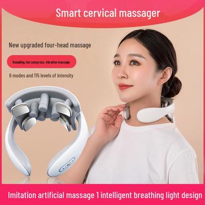 Портативный умный массажер для шеи с подогревом и вибрацией