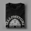 Мужские футболки Yellowstone Dutton Ranch Montana Rustic Vintage для отдыха из чистого хлопка с круглым вырезом и коротким рукавом с принтом