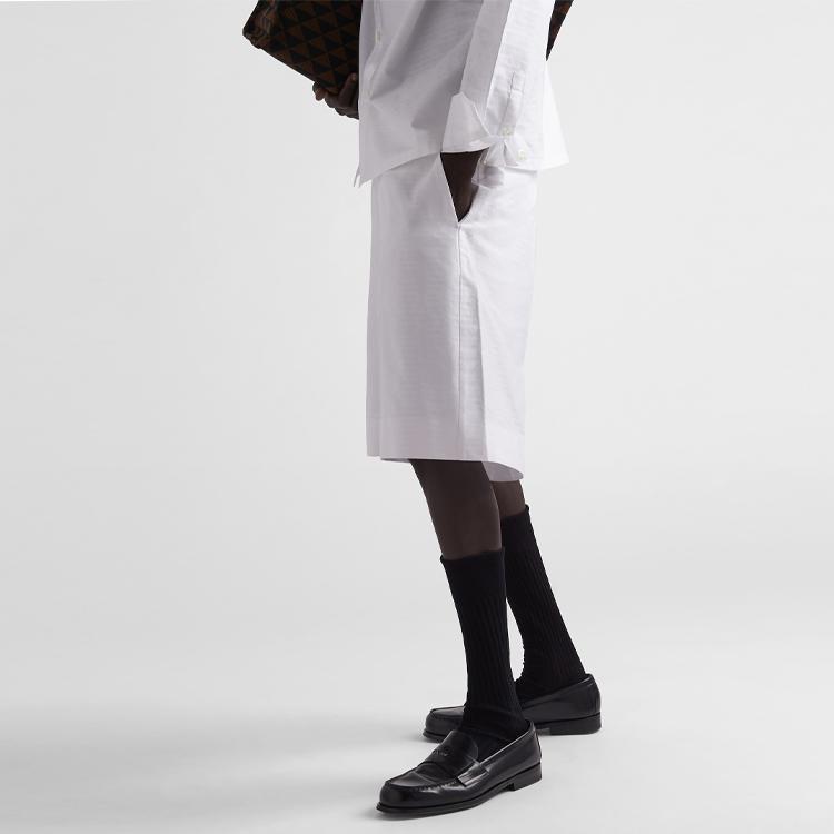 PRADA Triangle logo Bermuda Shorts SPH213-1VJP-F0009-S-221