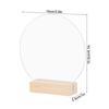 10Pcs Acrylic Wedding Table Number Sign DIY Blank Clear Display Signs with Wooden Base for Wedding Party Event Table Decoration