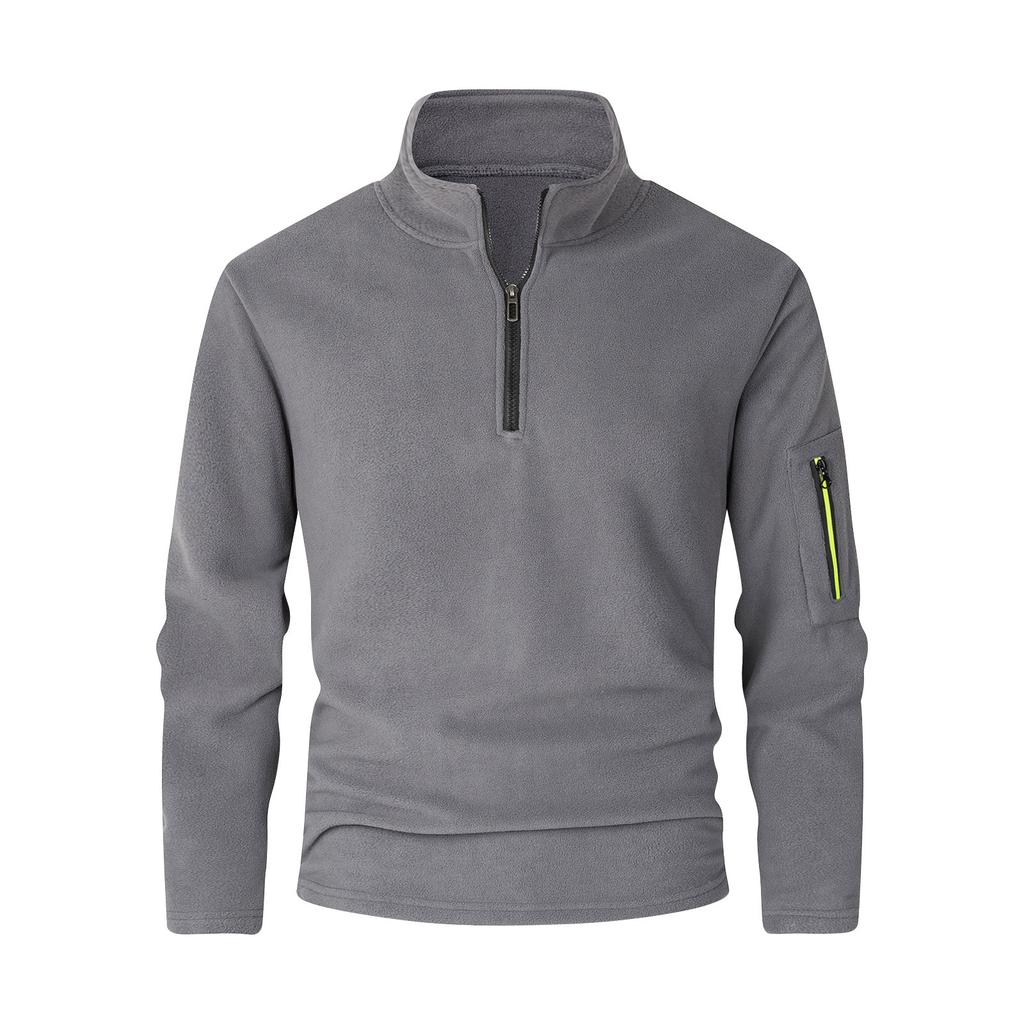 Men's Sweatshirt Loose Solid Color Outdoor Warm Breathable T-Shirt Top