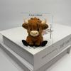 3D-печатная мини-фигурка шотландской коровы, настольный микро-ландшафт, автомобильный, бонсай-декор, домашний офис, настольное животное-украшение, подарок