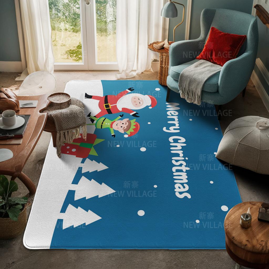 Ковер у входа в дом Домашний коврик у двери Гостиная Ванная Комната Ноги ванная комната Нескользящие коврики с водопоглощением для ванной Счастливого Рождества зима