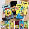 AS17 Spongebob Black Case for Samsung Note 20 Lite S24 Ultra S23 S22 A05 A06 A11 A71 A15 A16 A13 A24 A25 A33 A52 A53 M55 M35 Sofe Cover