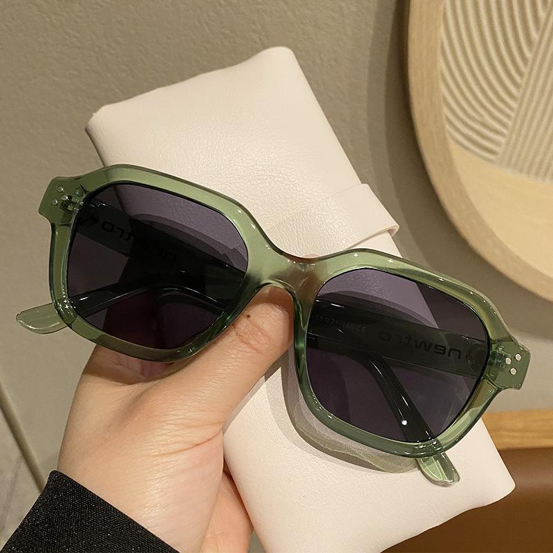 Irregular purple sunglasses rice nails retro sunglasses women's high-end sunglasses new vacation beach